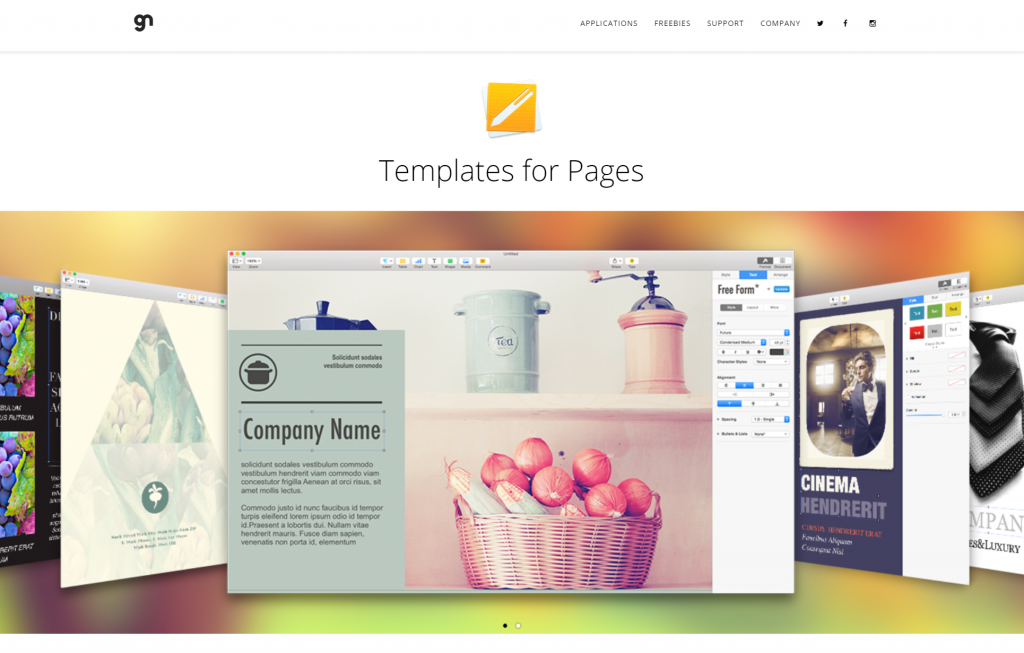 Graphic Node – Exceptional templates and themes for Mac OS X » Templates for Pages