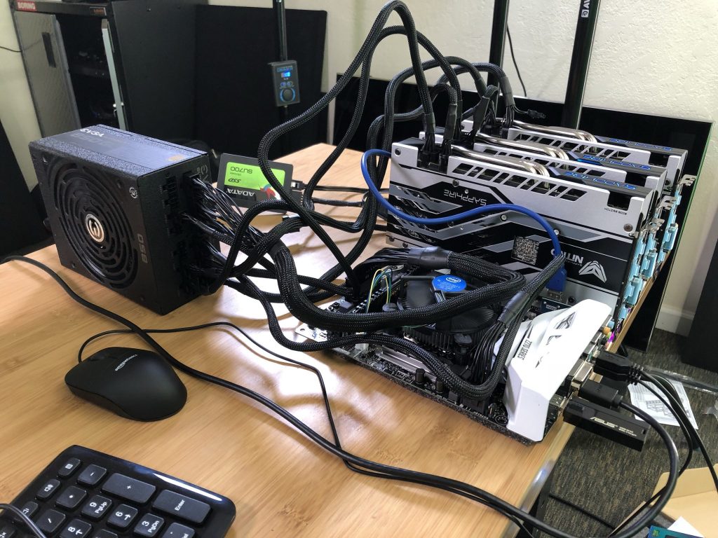 3 CARD SAPPHIRE NITRO+ RX 580 BUILD IS LIVE & MINING ETHEREUM